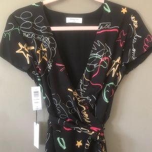 Slitted Wrap Dress